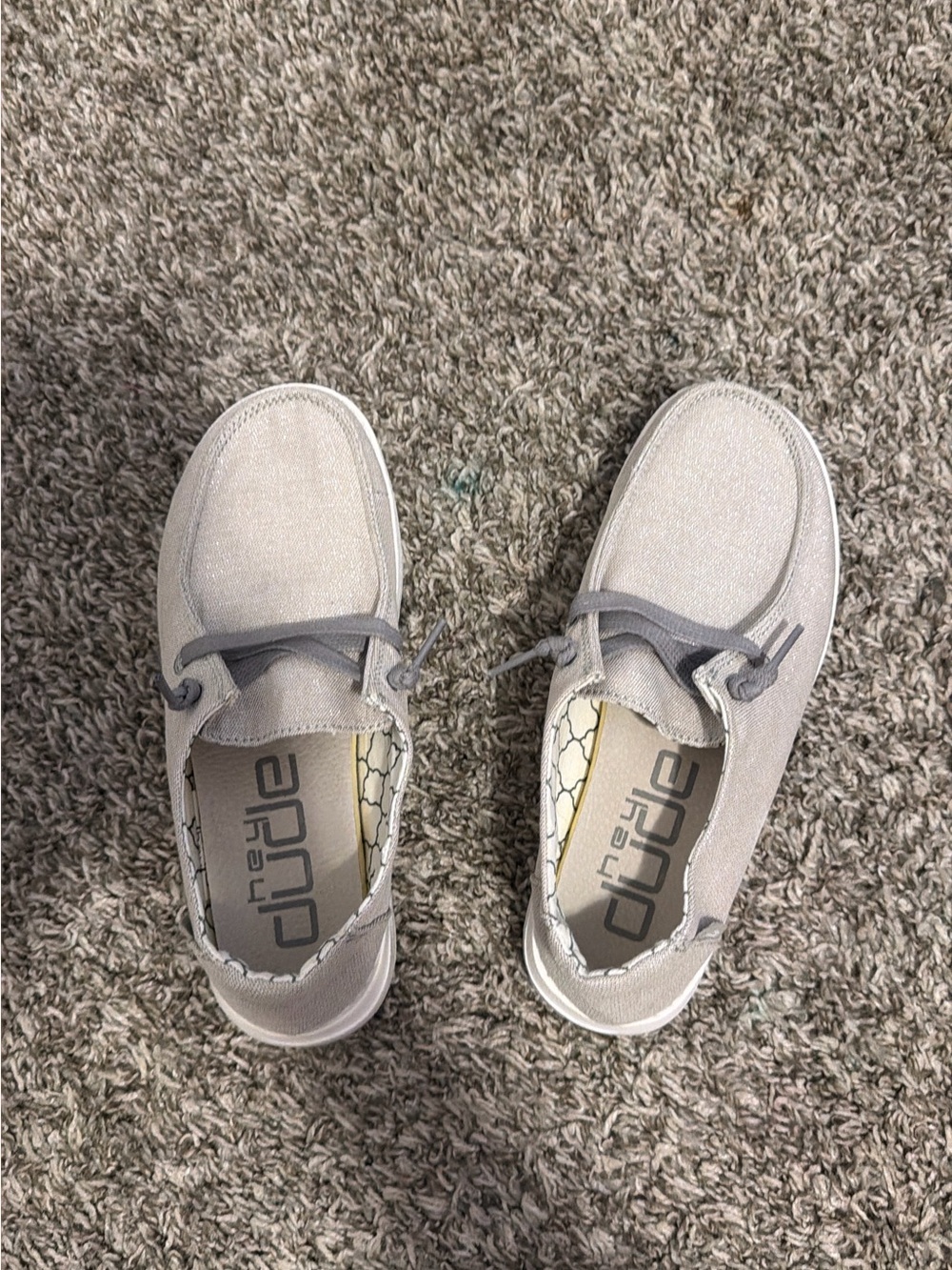 Hey Dude Women's Slip-On Sneakers in Light Gray